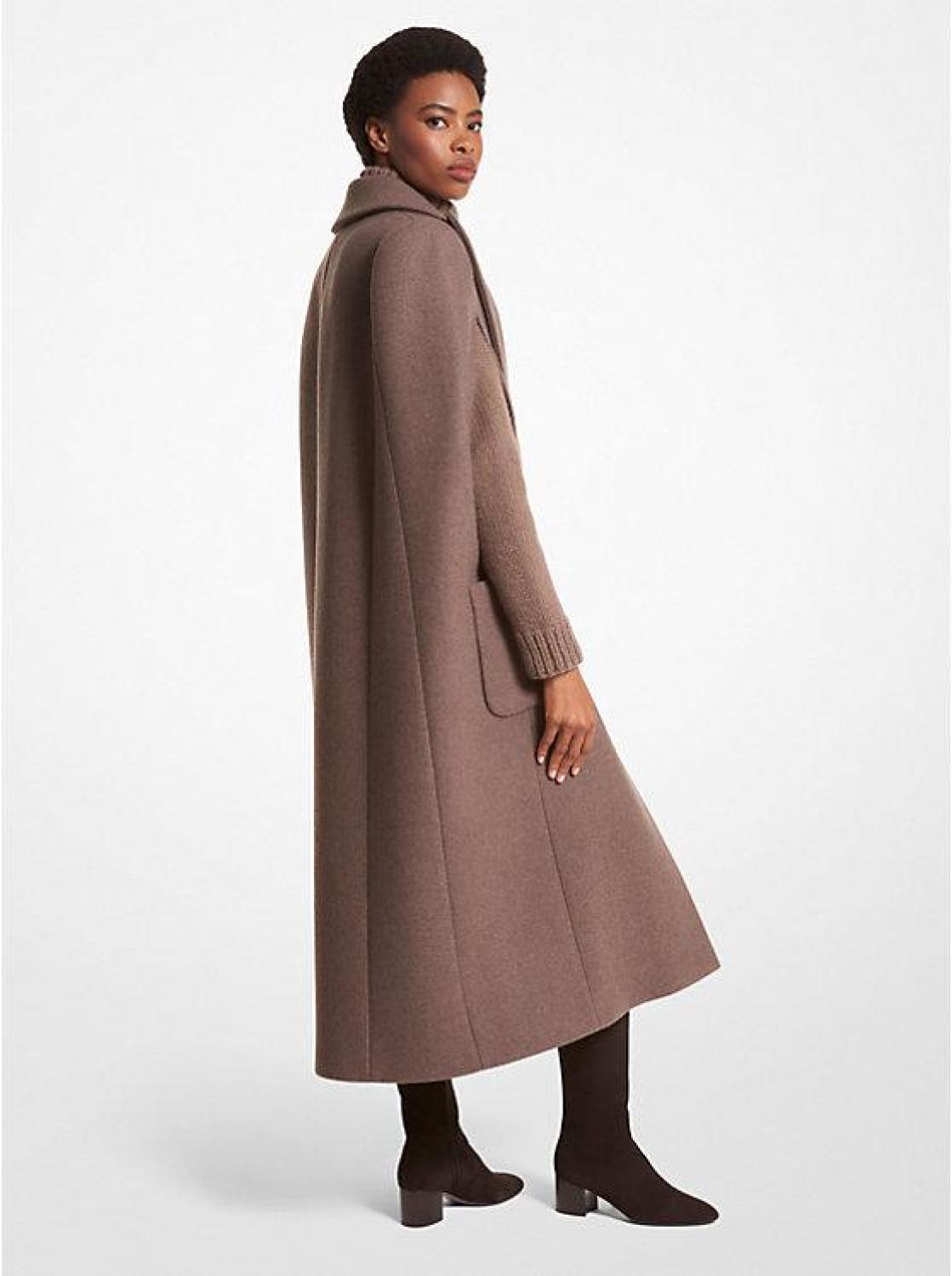 Wool Melton Cape Coat