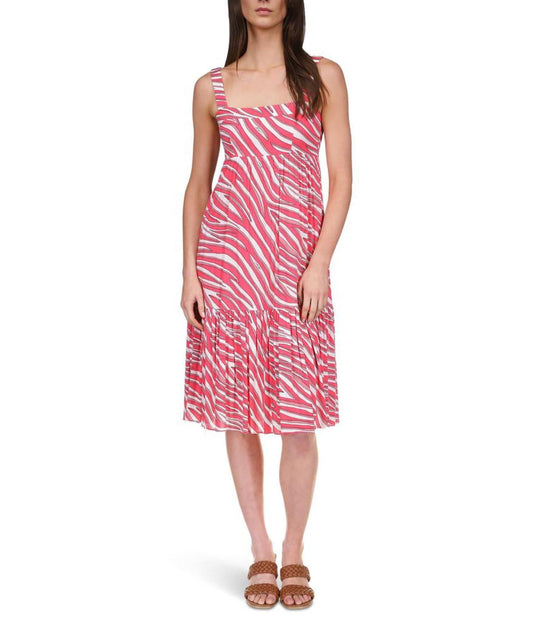 Large Soft Zebra Midi Dress