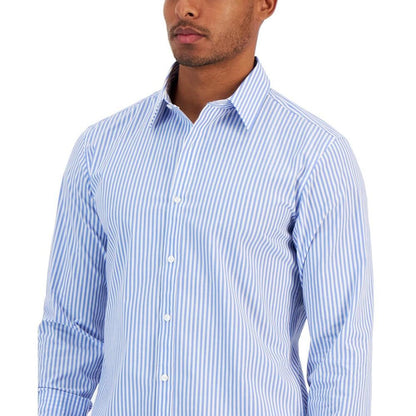 Men's Slim-Fit Stretch Pinstripe Button-Down Shirt