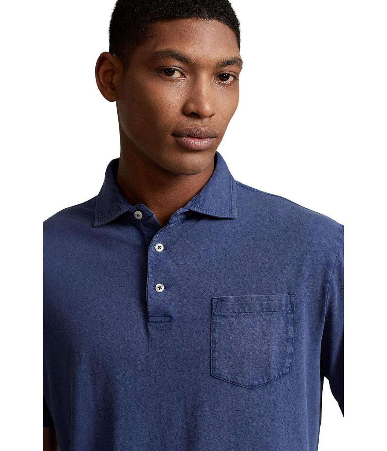 Classic Fit Cotton-Linen Polo Shirt