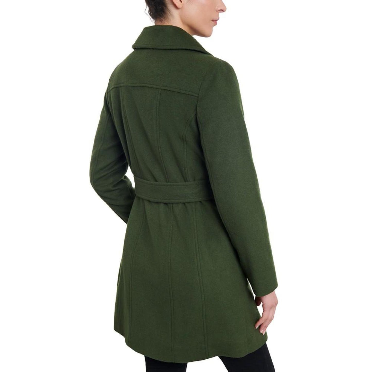 Women's Asymmetric Wool Blend Wrap Coat