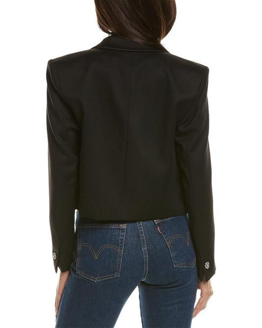 BOSS Hugo Boss Wool Cropped Jacket