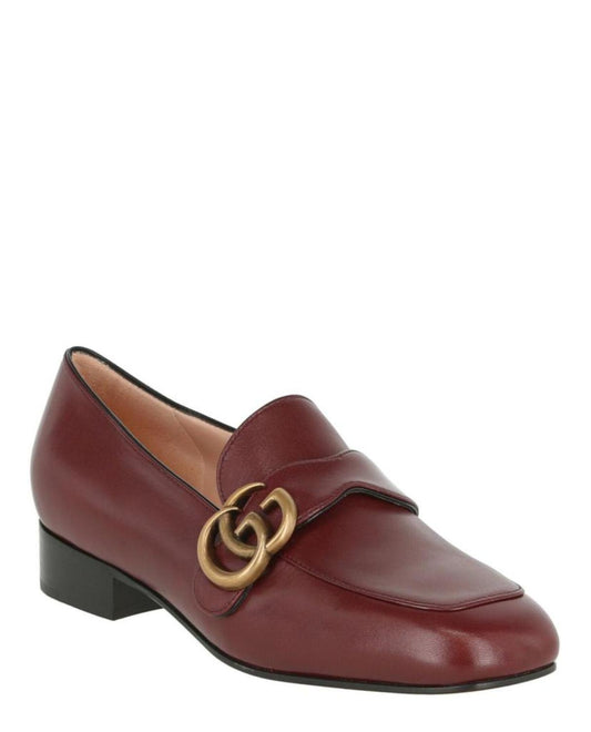 Leather Loafer with Double G