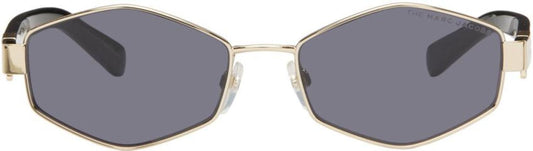 Gold Hexagonal Sunglasses