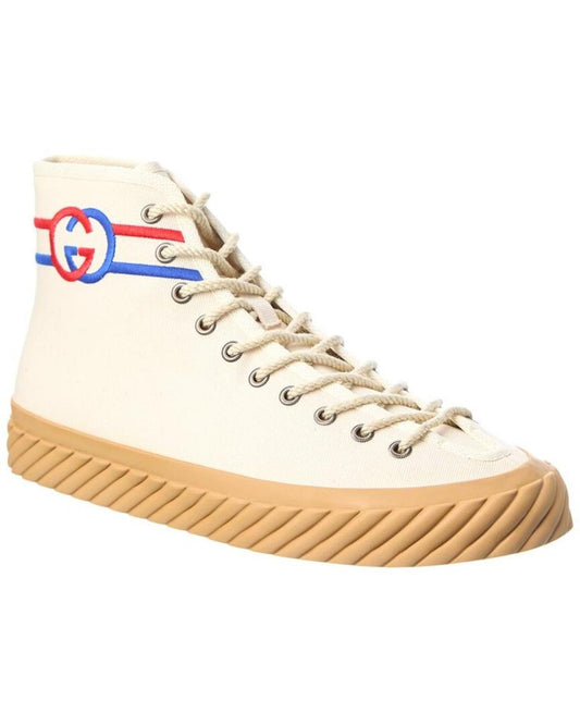 Gucci Interlocking G Canvas High-Top Sneaker