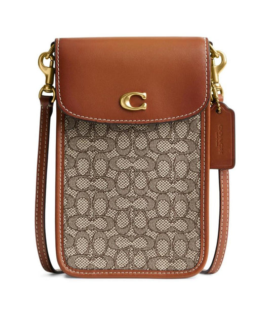 Mini Signature Jacquard C Phone Crossbody