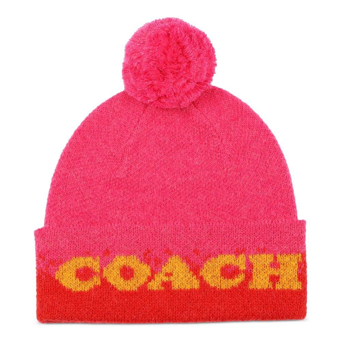 Women's Colorblocked Ombré Pom Pom Beanie