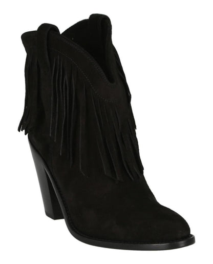 Western Fringed Ankle Boots