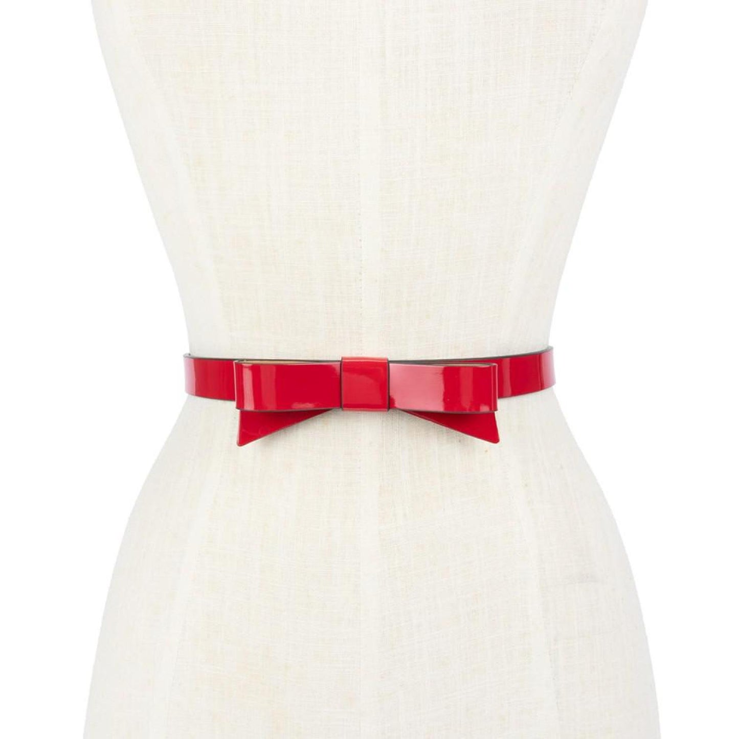 Women's Patent Leather Bow Belt