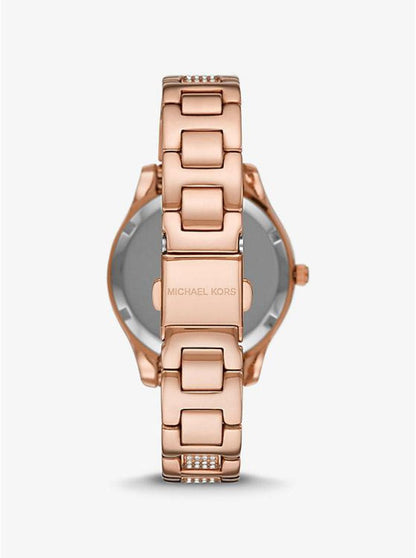 Mini Liliane Pavé Rose Gold-Tone Heart Watch