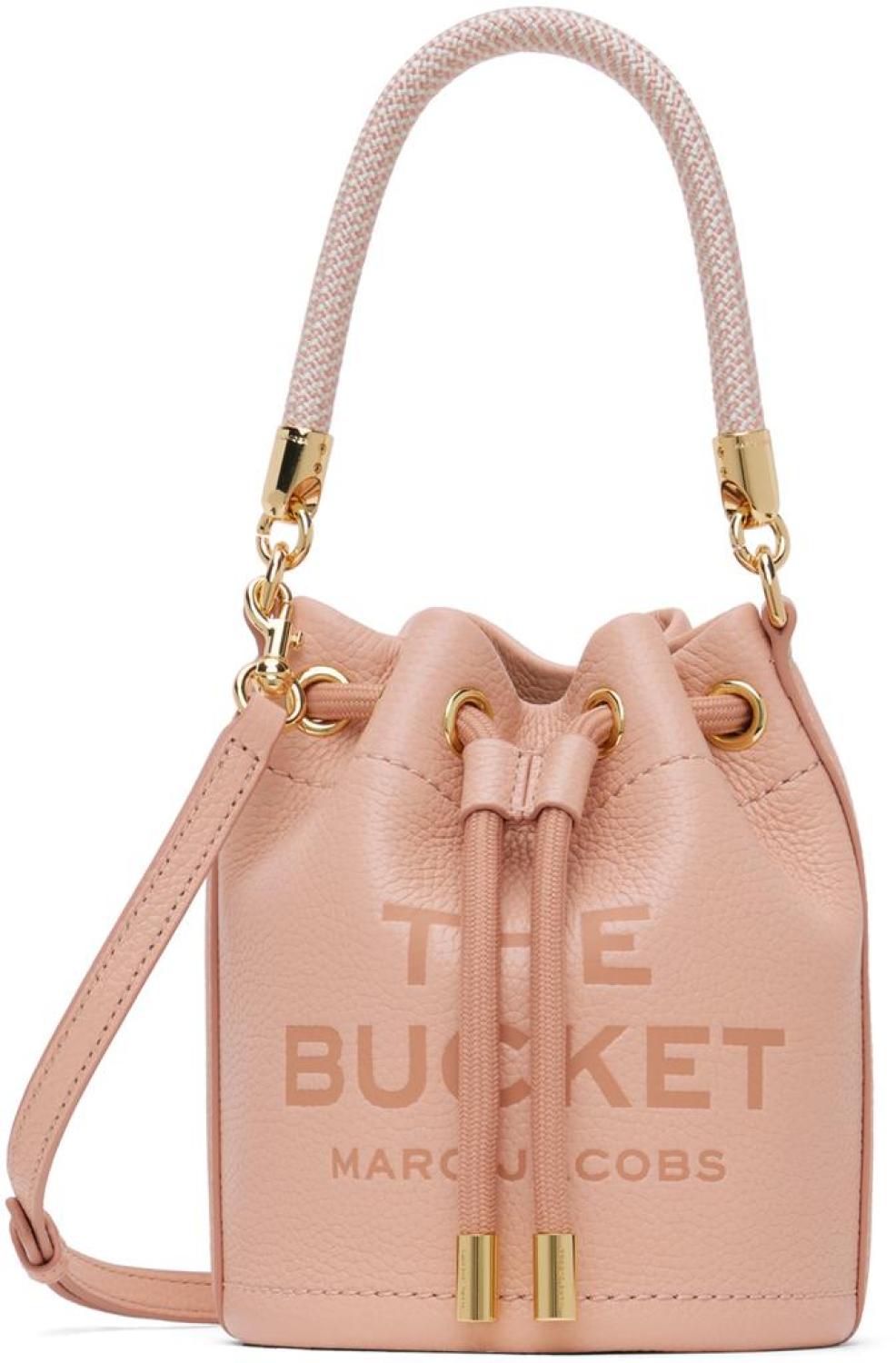 Pink 'The Leather Mini Bucket' Bag