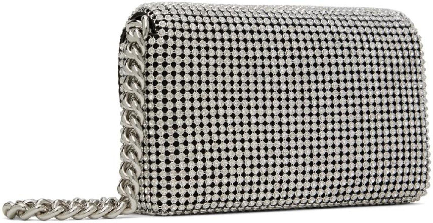 Silver 'The Rhinestone J Marc Mini' Shoulder Bag