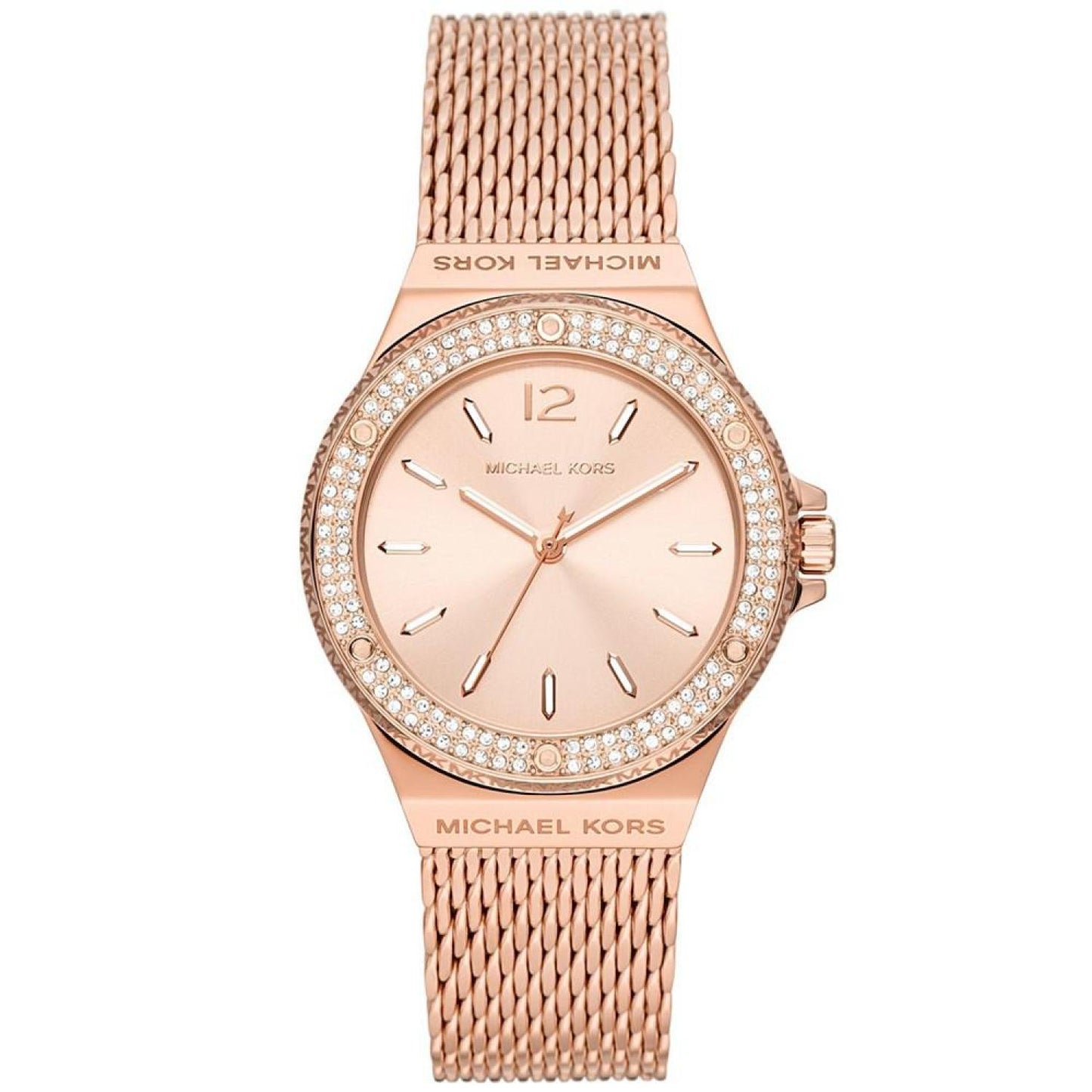 Women's Lennox Three-Hand Rose Gold-Tone Stainless Steel Bracelet Mesh Watch, 37mm