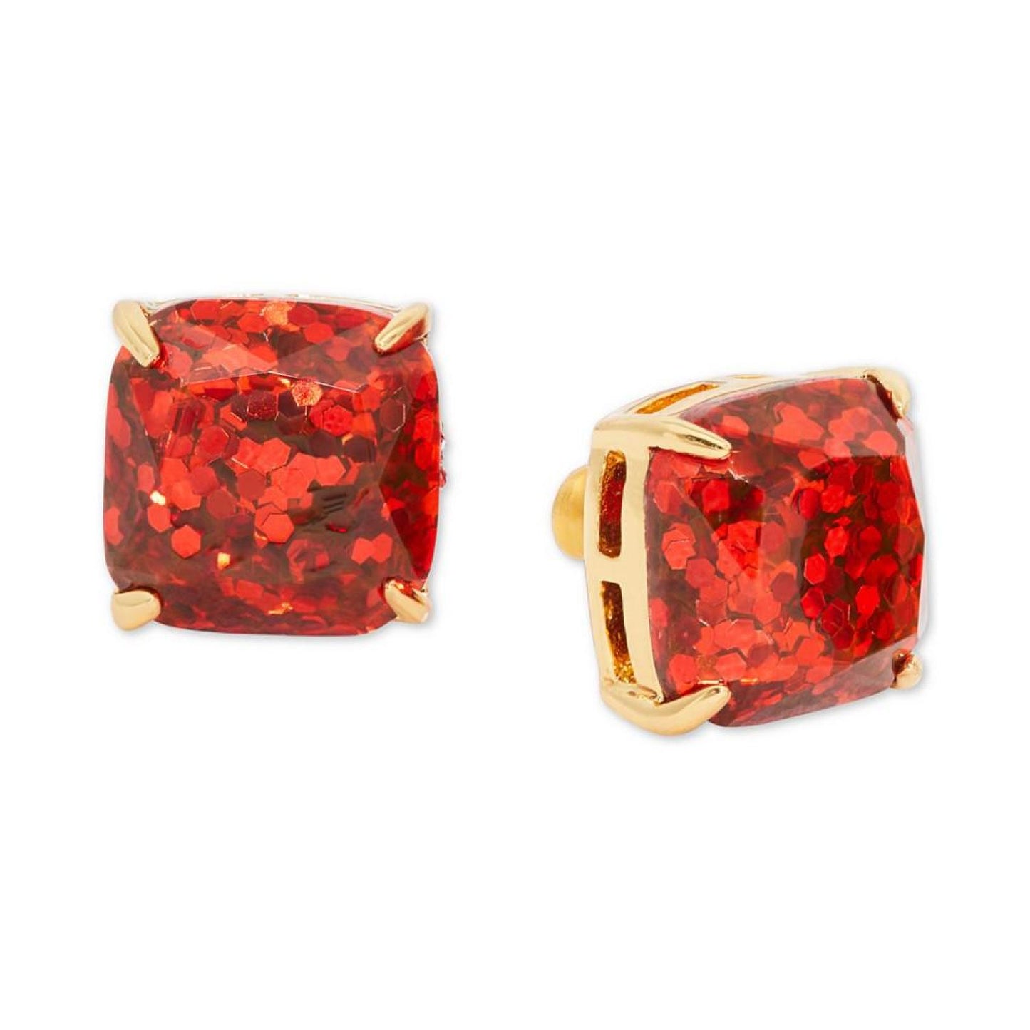 Glitter Crystal Square Stud Earrings