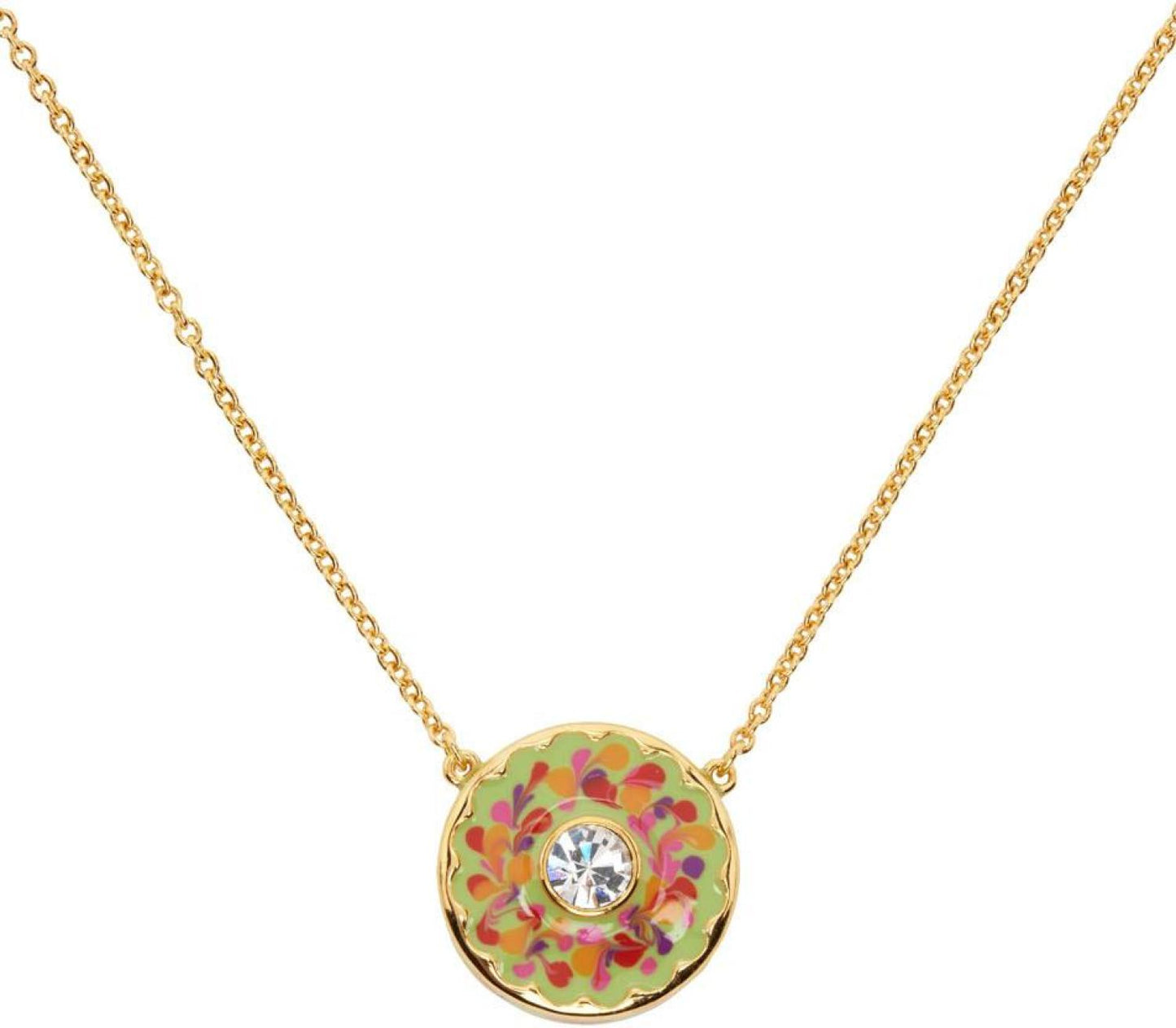 Green 'The Marbled Medallion Pendant' Necklace