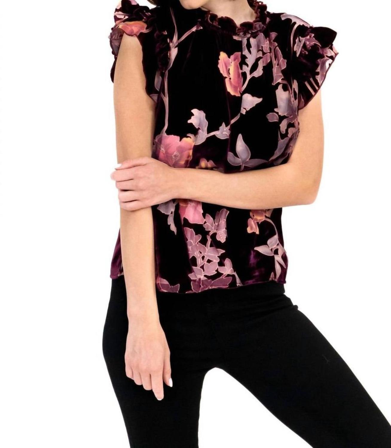 Vixen Top In Vineyard Bloom Toupe