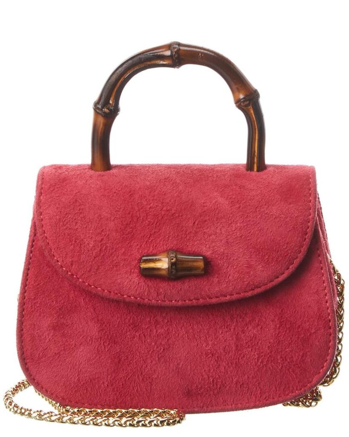 Gucci Pink Suede Mini Shoulder Bag