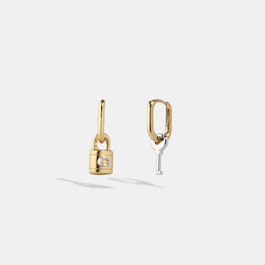 Coach Outlet Signature Padlock And Key Mismatch Earrings