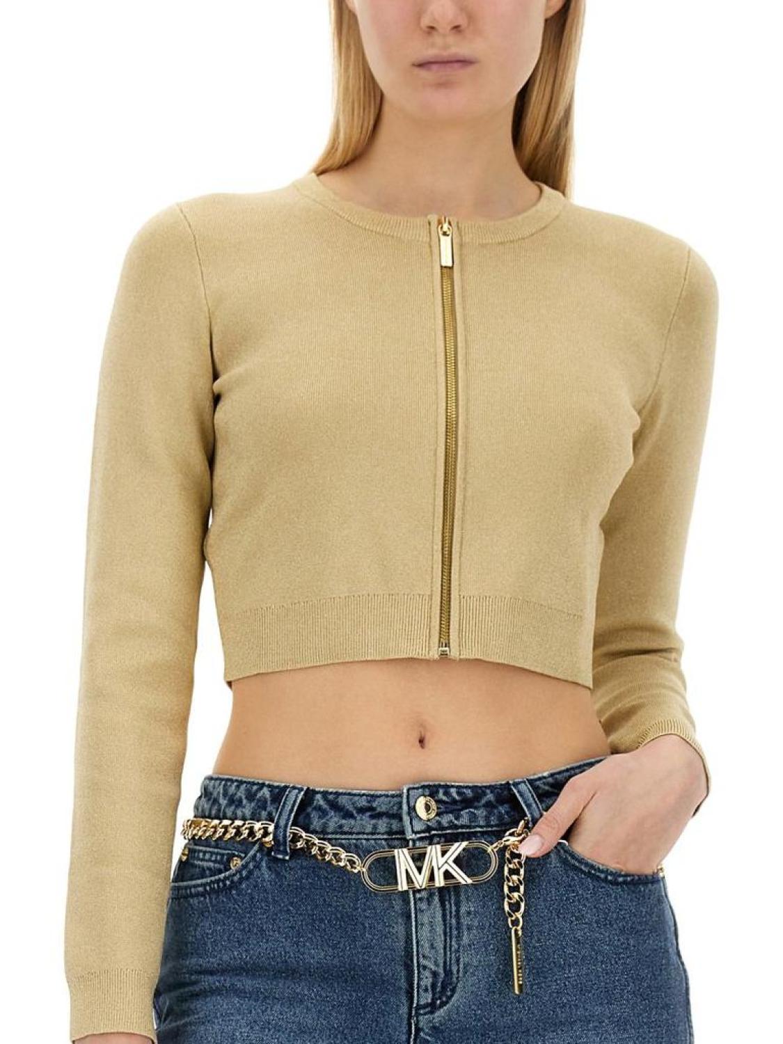 Michael Michael Kors Metallic Knitted Cardigan