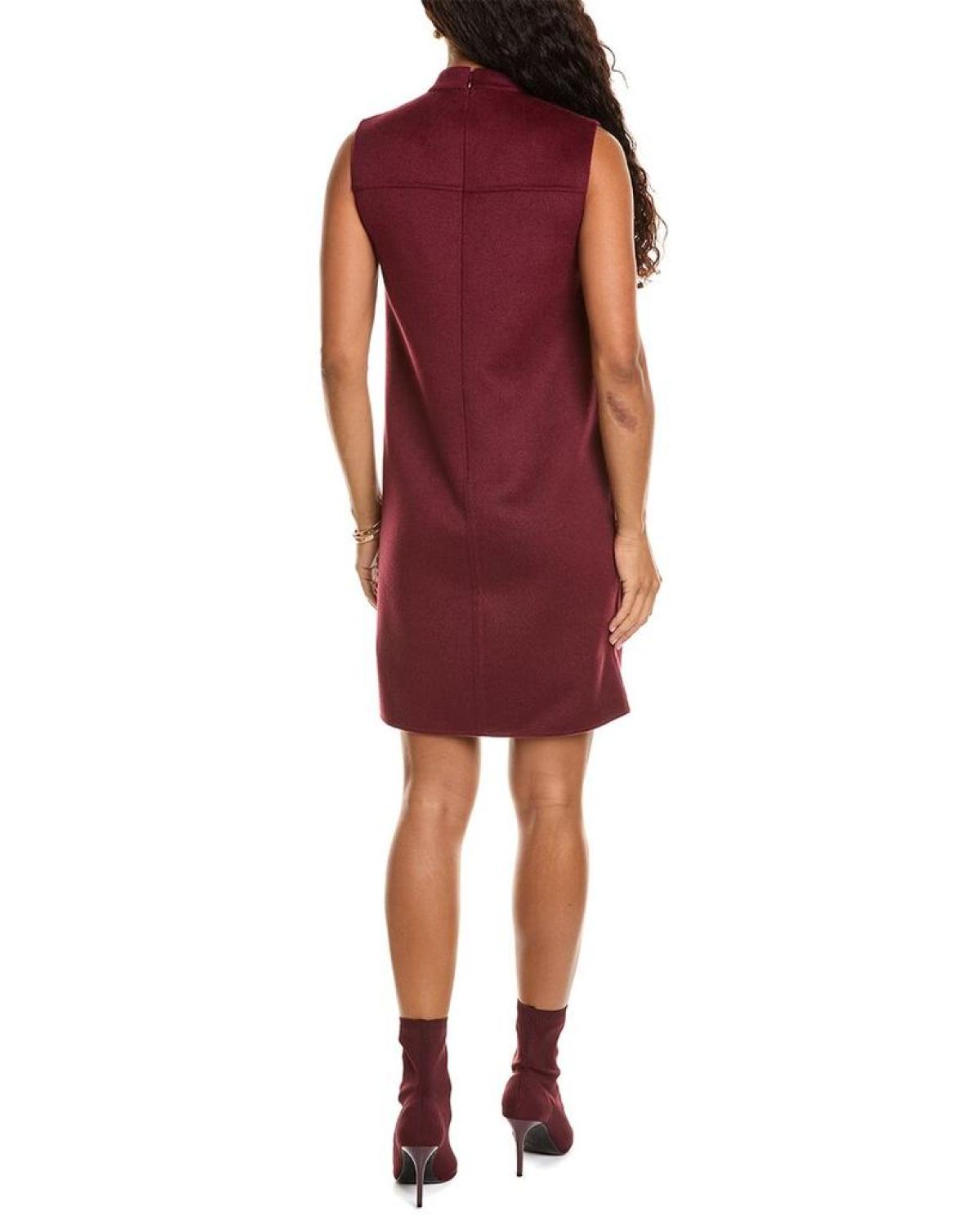 Michael Kors Collection Mock Neck Wool, Angora, & Cashmere-Blend Shift Dress