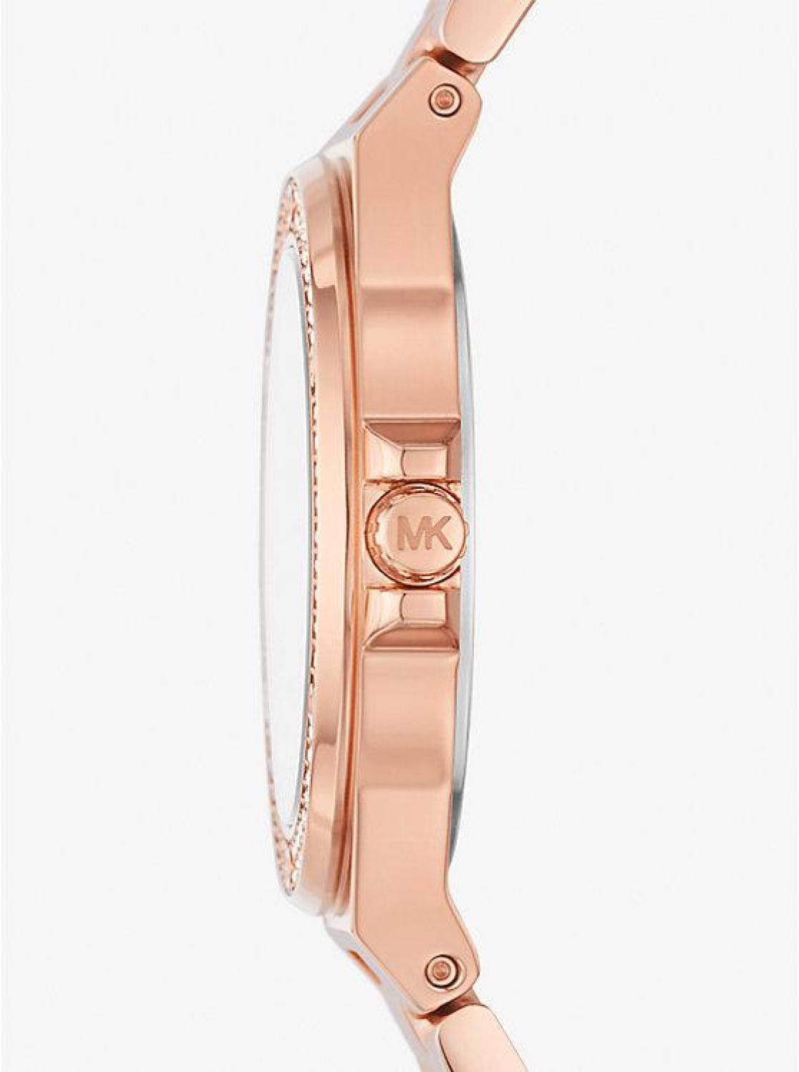 Mini Lennox Pavé Rose Gold-Tone Watch