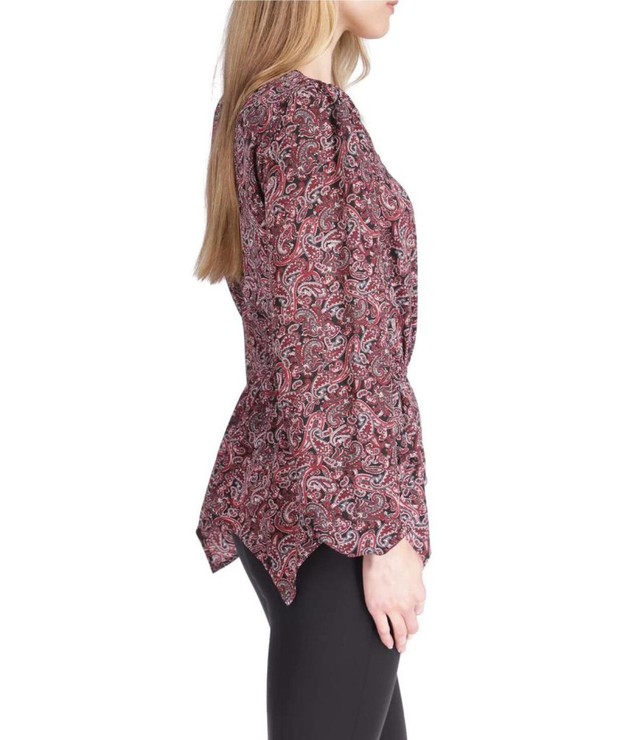 Pop Lux Paisley Wrap Top