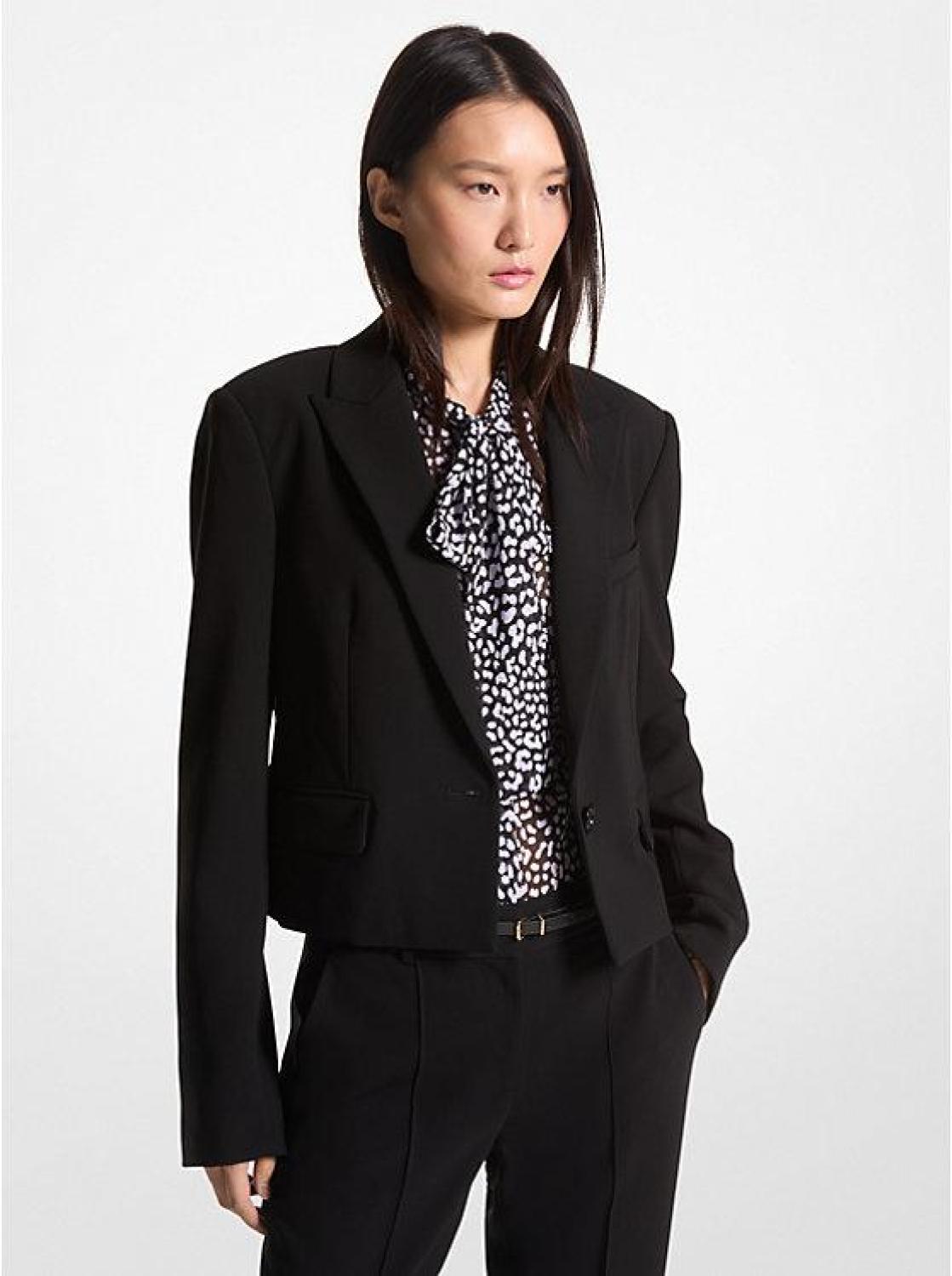 Crepe Cropped Blazer