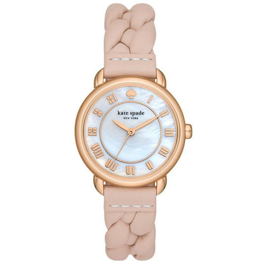 Women's Lily Avenue Three Hand Pink Leather Watch 34mm