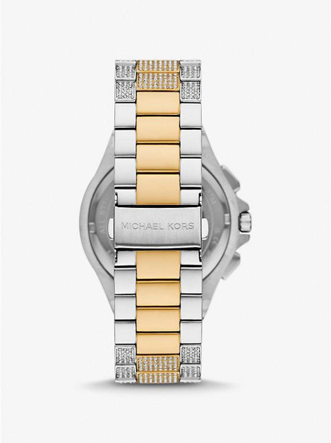 Oversized Lennox Pavé Two-Tone Watch