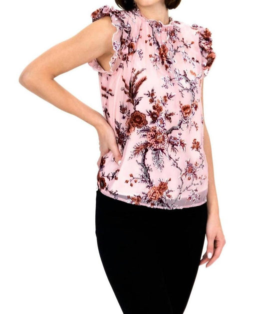 Vixen Top In Vineyard Bloom Pink