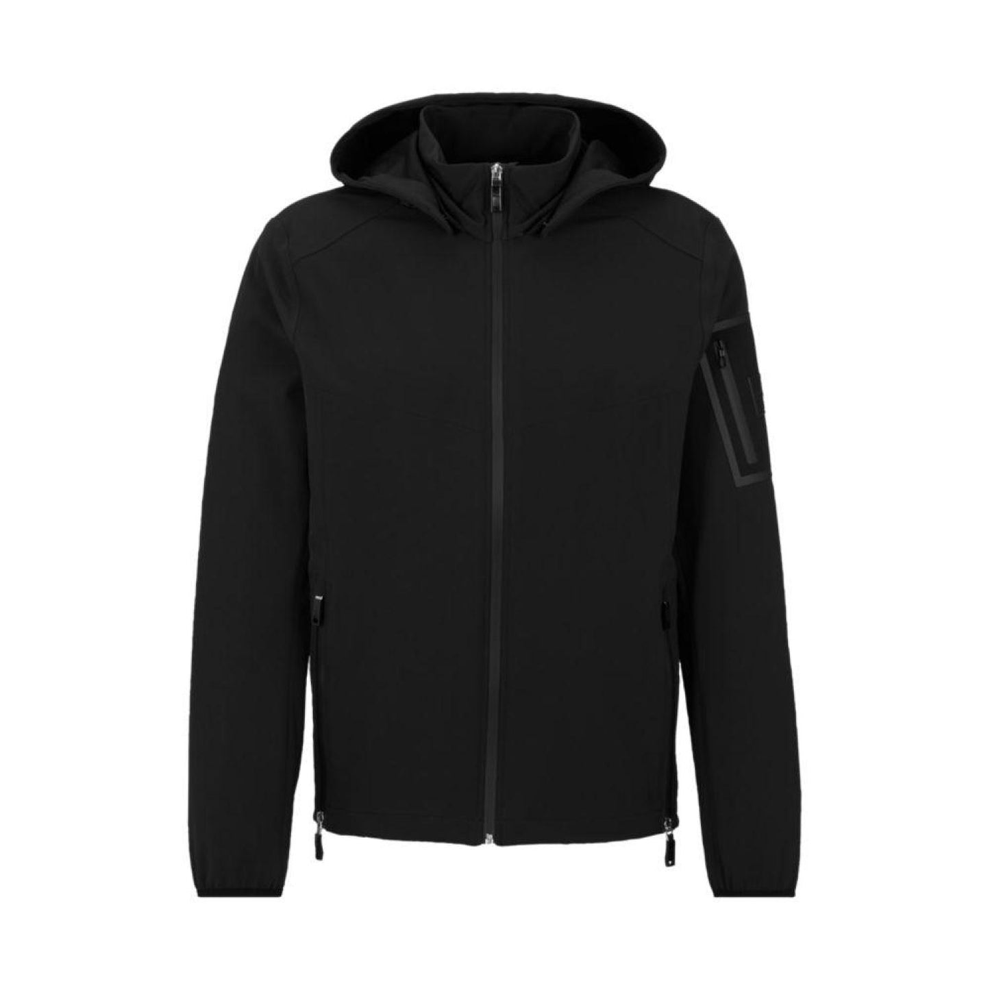 Water-repellent regular-fit jacket with removable hood