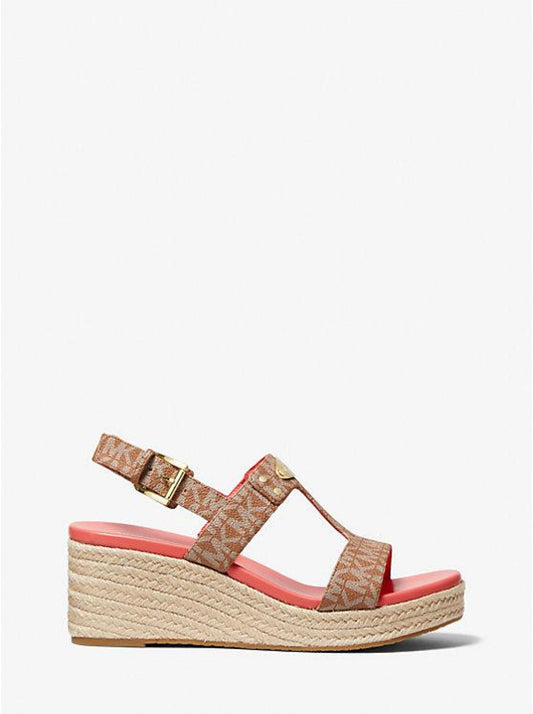 Embellished Signature Logo Wedge Sandal