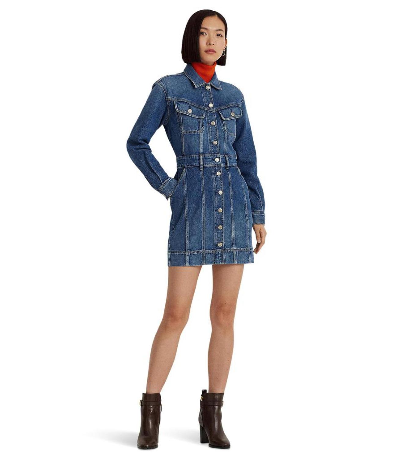 Denim Trucker Shirtdress