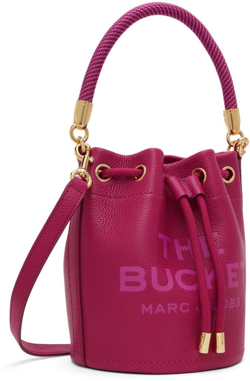 Pink 'The Leather Bucket' Bag