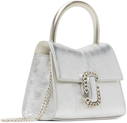 Silver 'The St. Marc Mini' Top Handle Bag