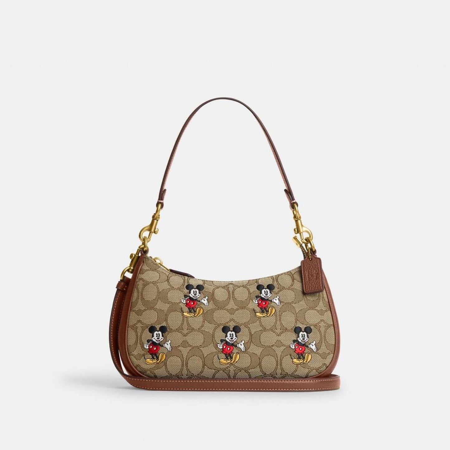 Coach Outlet Disney X Coach Teri Shoulder Bag In Signature Jacquard With Mickey Mouse Print