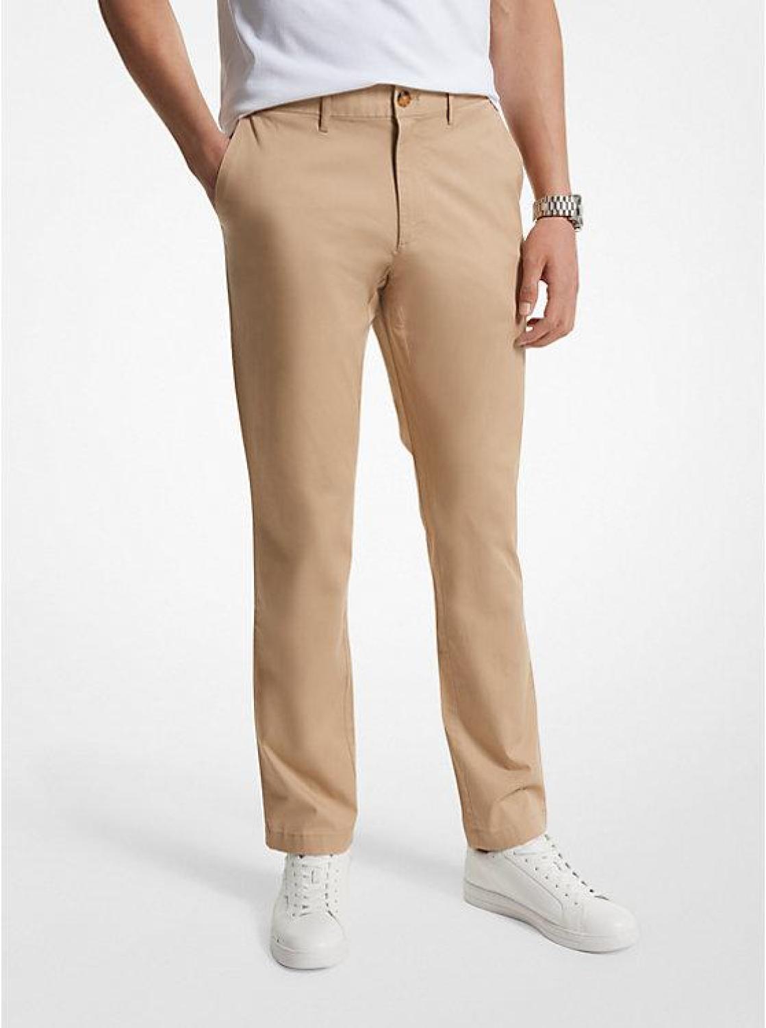 Slim-Fit Cotton Blend Chino Pants