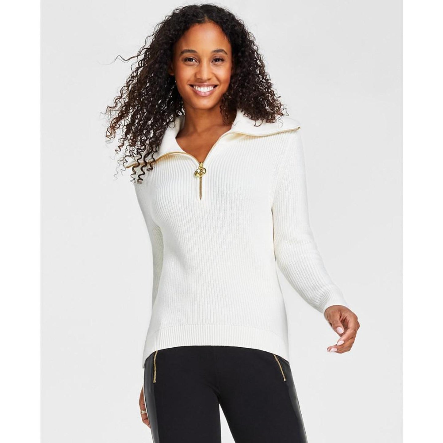 Women's Half-Zip Sweater, Regular & Petite