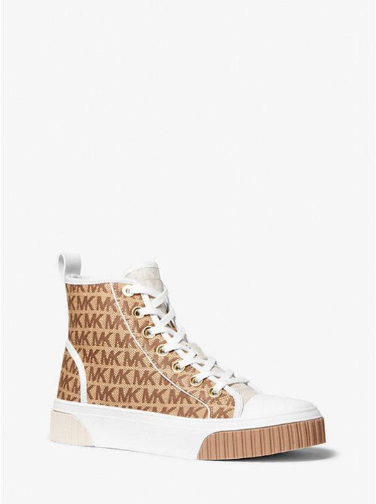 Gertie Color-Block Logo Jacquard High-Top Sneaker