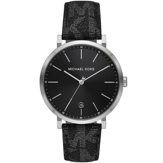 Men's Irving Black Polyvinyl Chloride Strap Watch 42mm