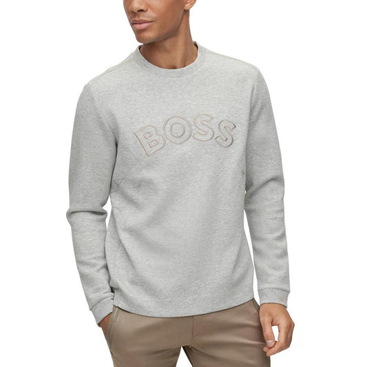 Men's Curved Logo Regular-Fit Sweatshirt