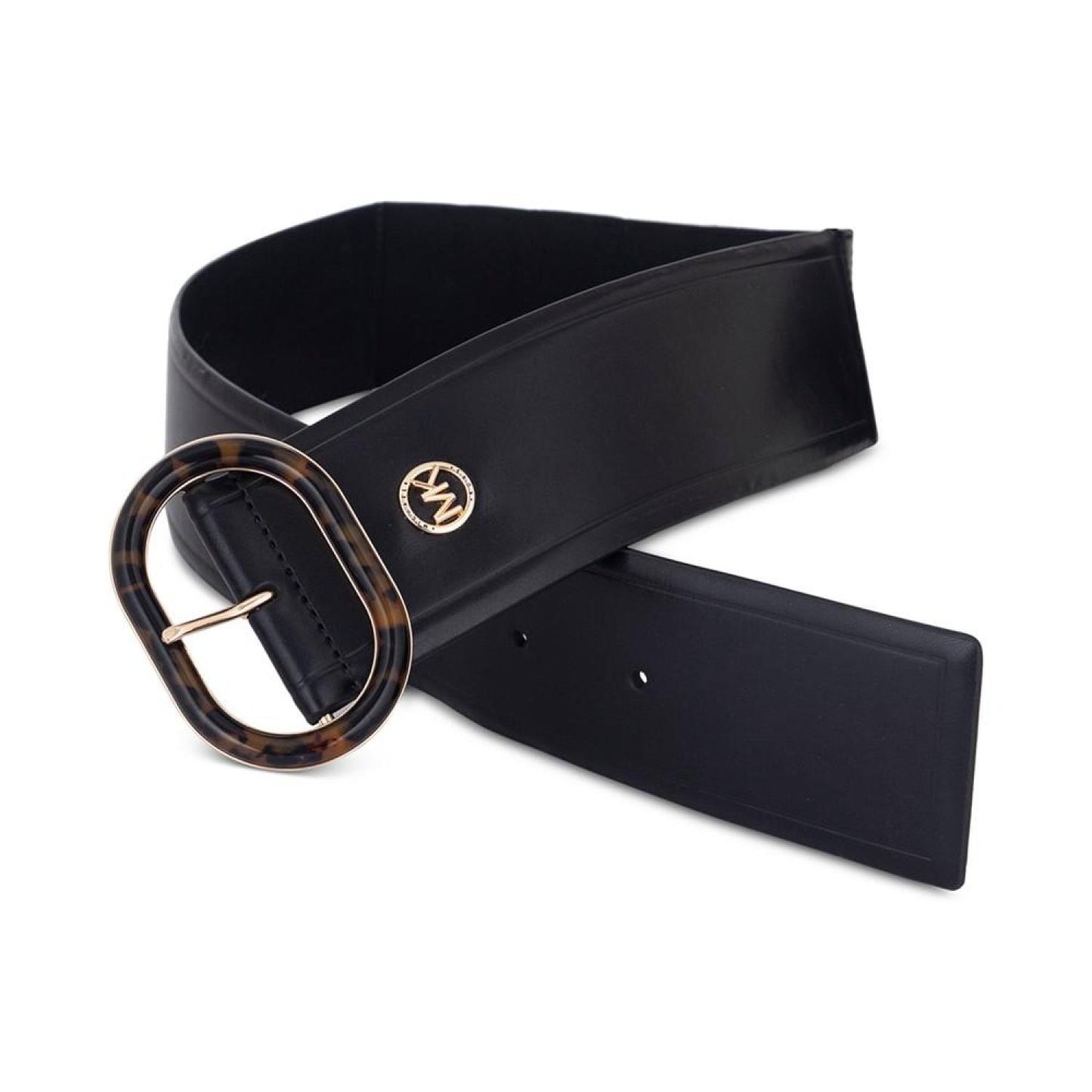 Women's Animal-Print-Buckle Leather Belt