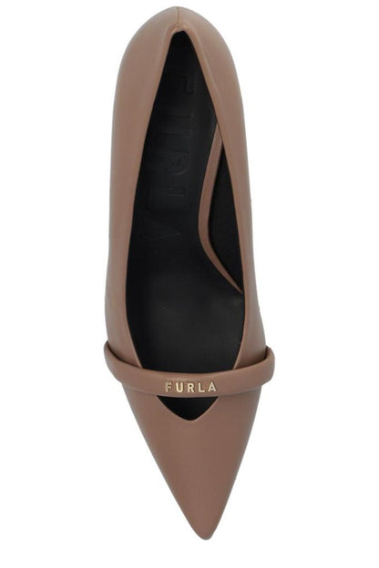 Furla Core Logo-Lettering Slip-On Pumps