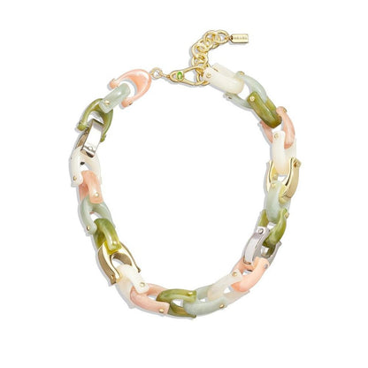 Two-Tone Signature Resin Collar Necklace