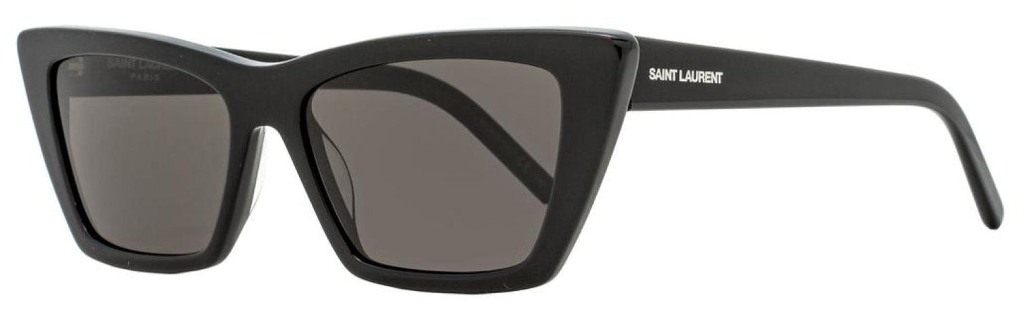 Saint Laurent Women's Cateye Sunglasses SL 276 Mica 001 Shiny Black 53mm