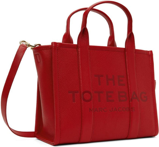 Red 'The Leather Medium Tote Bag' Tote