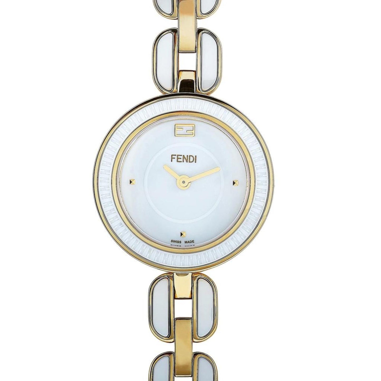 Fendi My Way Gold-Tone White Ceramic Quartz Watch F359424004