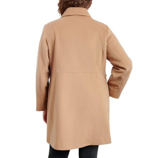 Women's Plus Size Club-Collar Zip-Front Coat