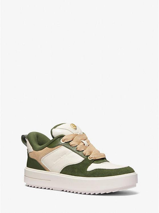 Rumi Color-Block Leather Platform Sneaker