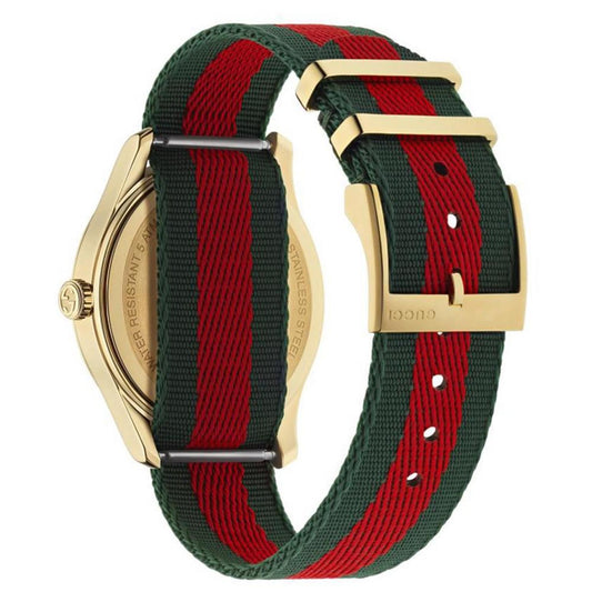 Women's Swiss G-Timeless Red and Green Nylon Strap Watch 38mm